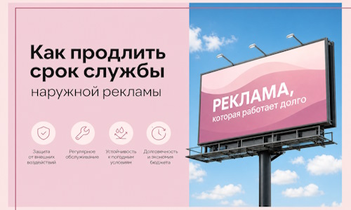 Как продлить срок службы наружной рекламы в  Ревде